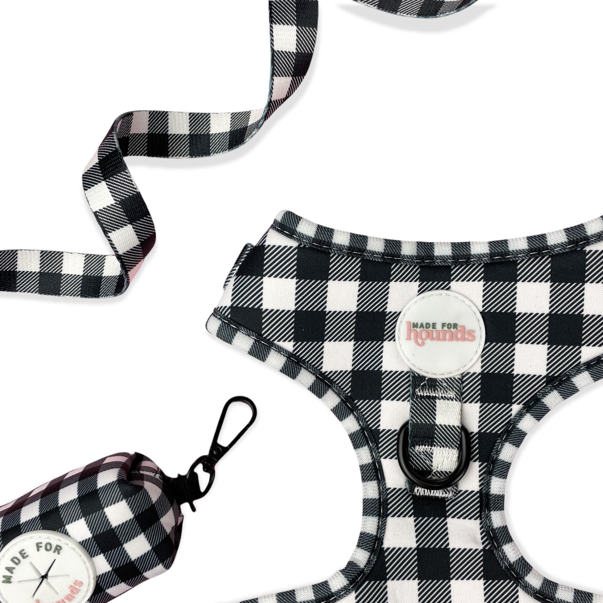 The Black Tie Harness Set - Adjustable