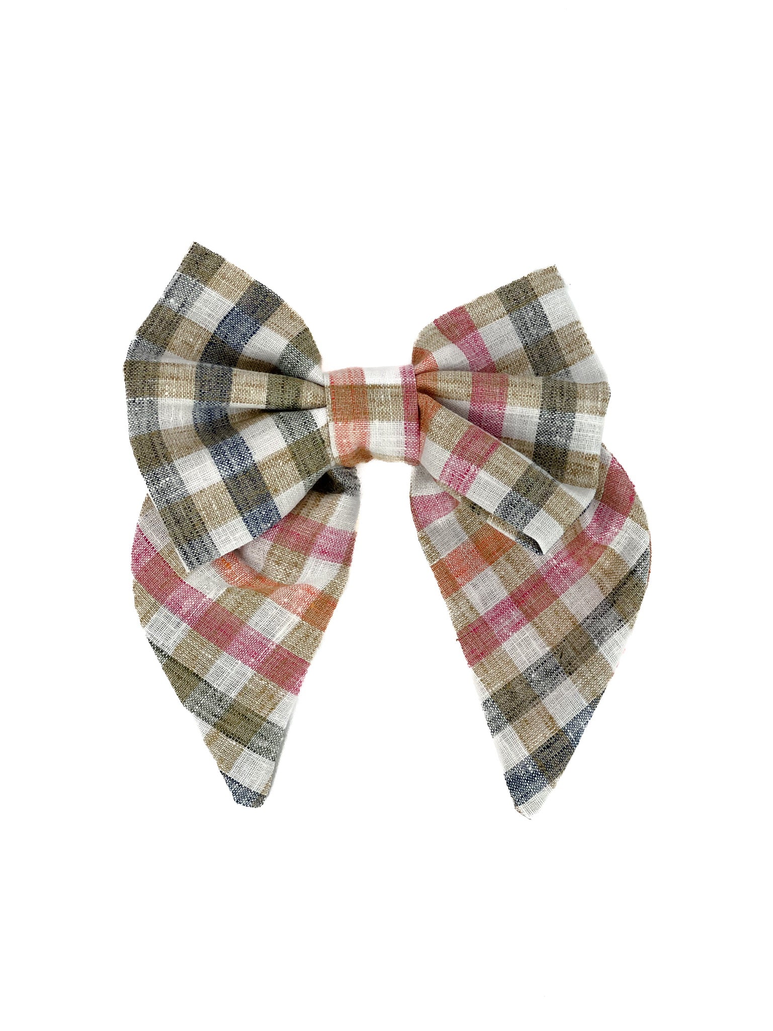 Sailor Bow Tie - Pastel Linen Check