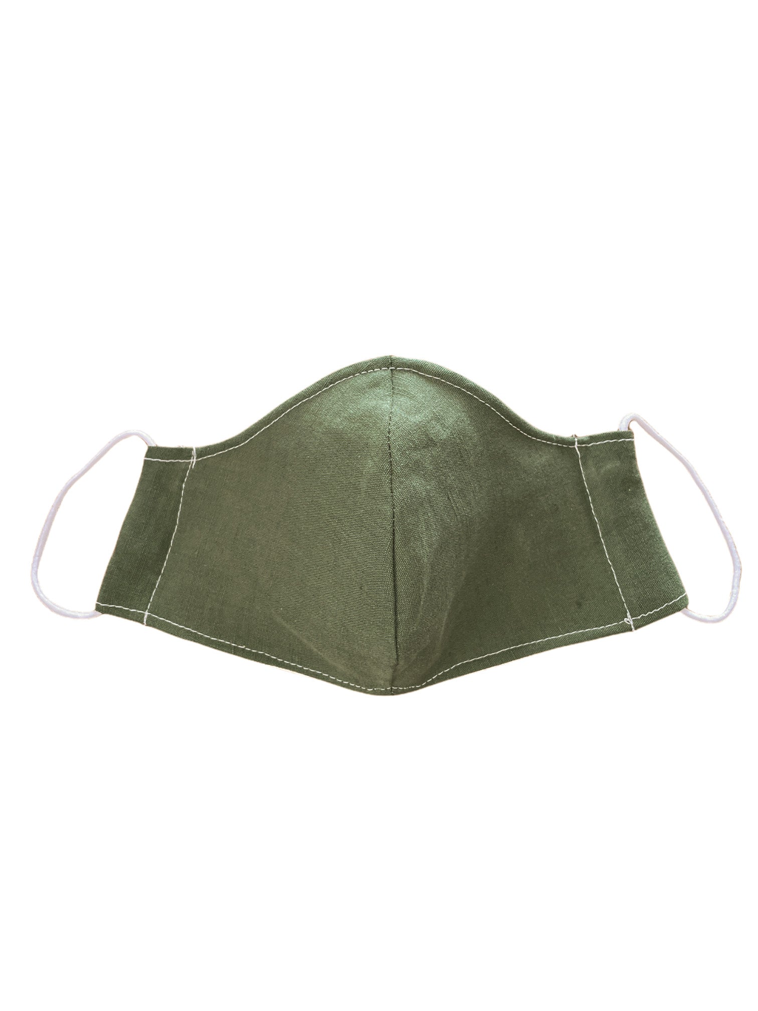 Olive Green Linen/Cotton Face Mask