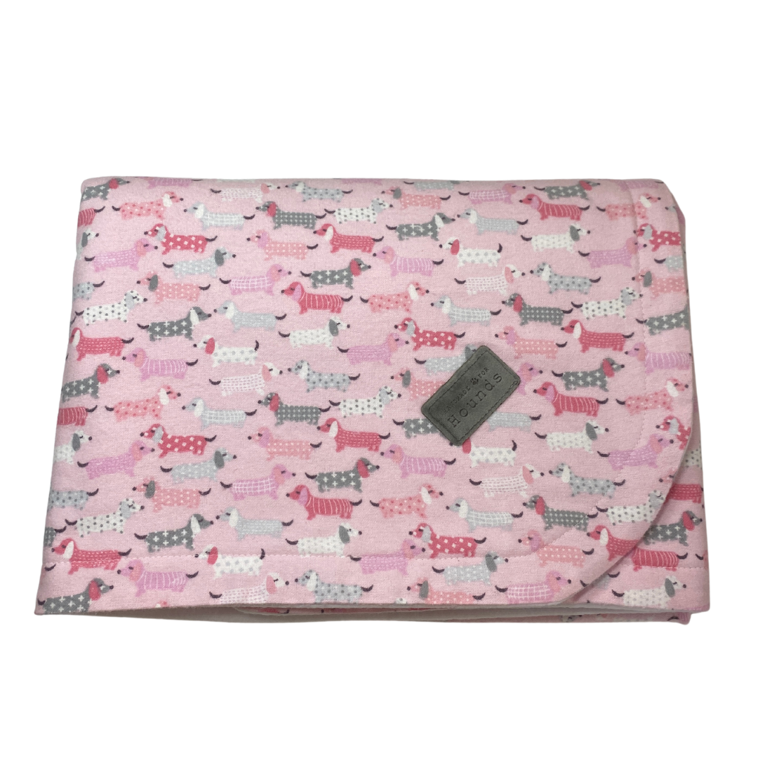 The Pink Dachshund Blanket